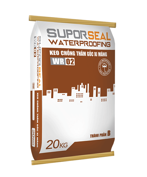 Suporseal waterproofing wr02 20kg keo chấm thấm gốc xi măng