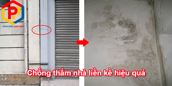 Cách chống thấm tường nhà liền kề